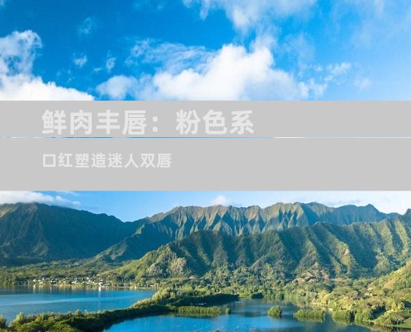 鲜肉丰唇：粉色系口红塑造迷人双唇